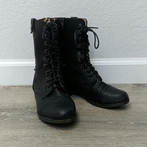 Bella Marie Black Boots with Camo lining